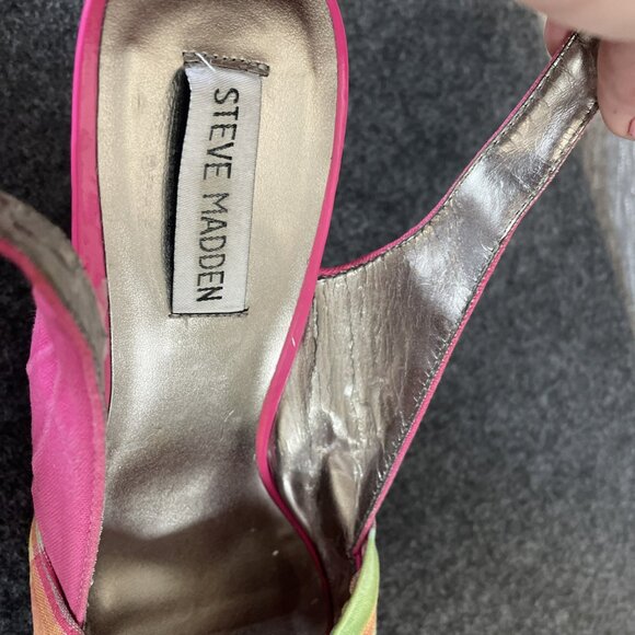 Woman's pink strappy Steve Madden high heals P-CINDY 6.5 - Picture 15 of 16